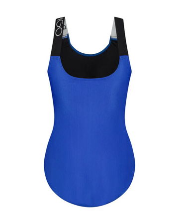 Flamingo Royal Blue Ribbed Logo Swimsuit